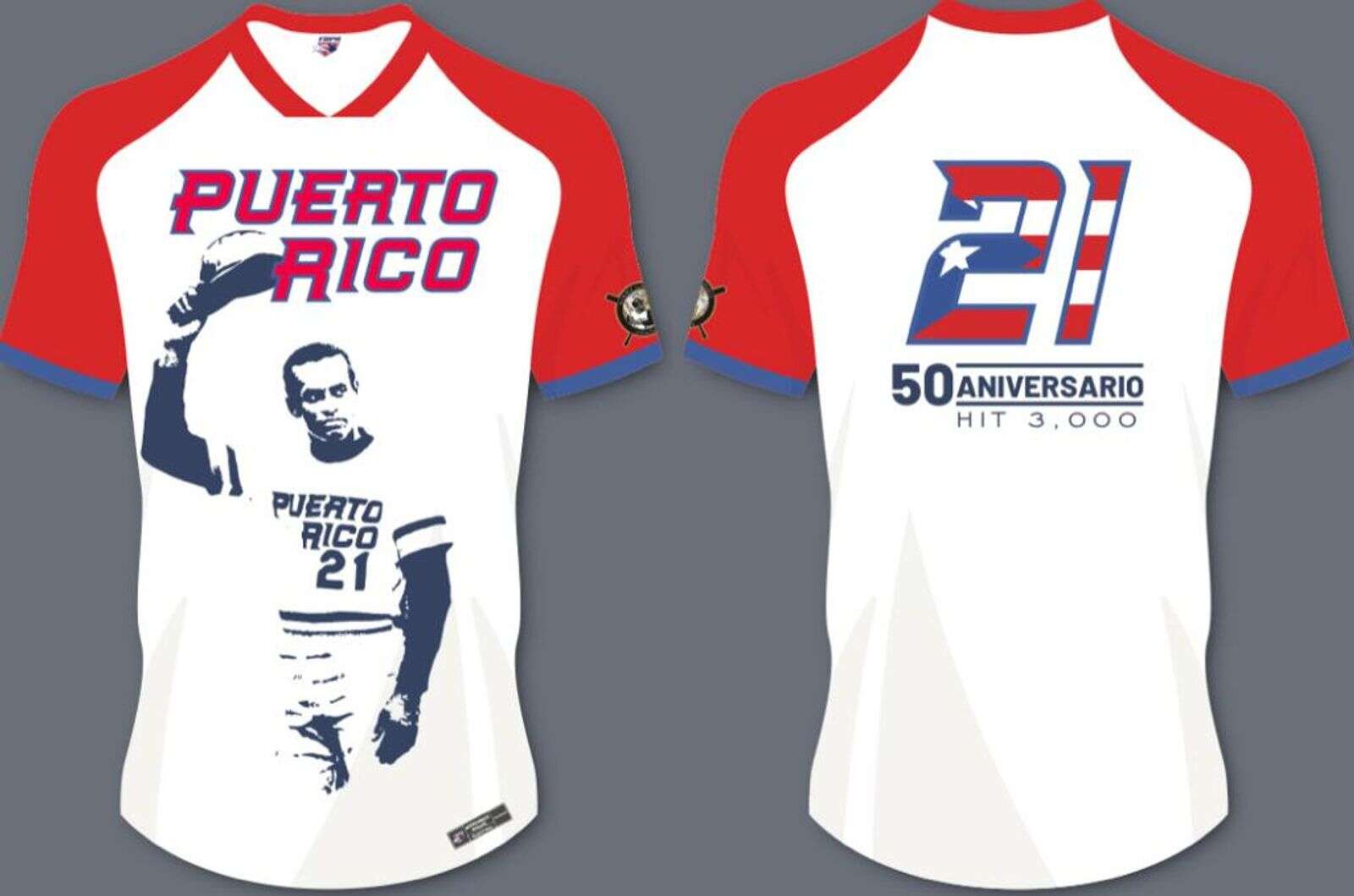 Pieza única! Camisa limitada conmemorativa del 50 Aniversario del hit 3,000  de Roberto Clemente