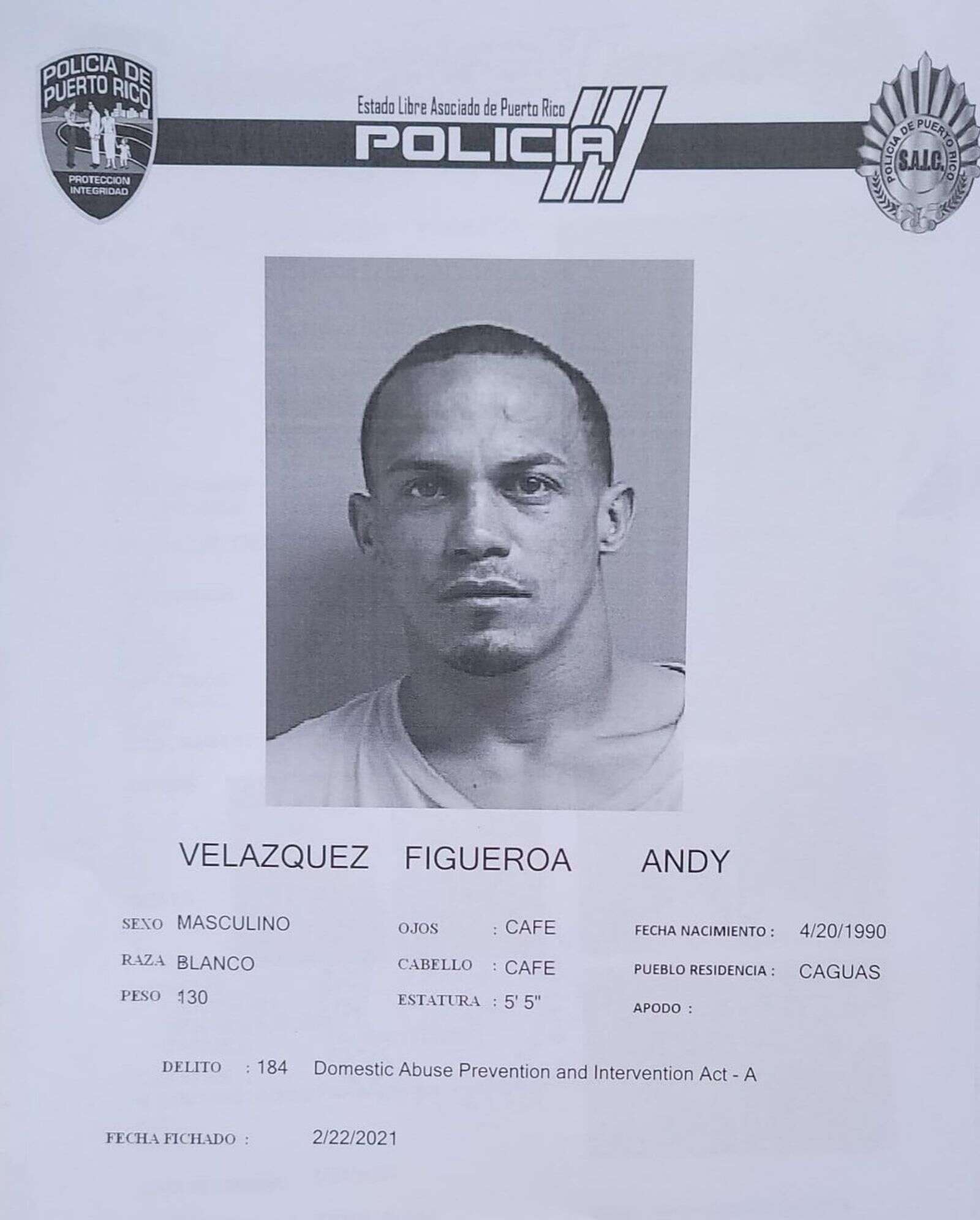 Diligenciamiento de orden de arresto por Ley 54 en Caguas NotiCel